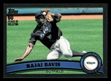 Rajai Davis Toronto Blue Jays 2011 Topps Black #588 SN /60