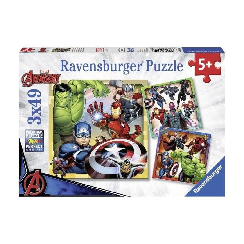 Puzzle Avengers Marvel 3x49 p pour canaliser l'attention et développer la logique