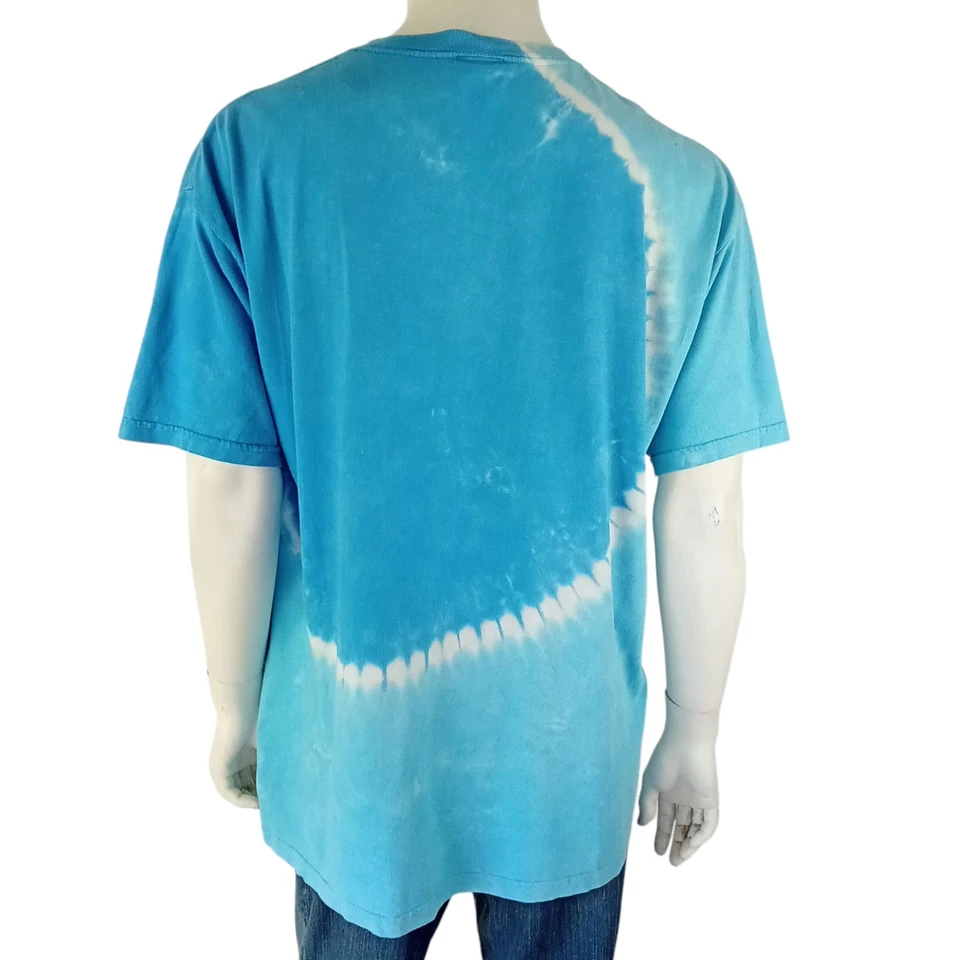 GRATEFUL DEAD mens XL tshirt blue tie dye purple bear balloon 2007 Liquid Blue - image 4 of 4