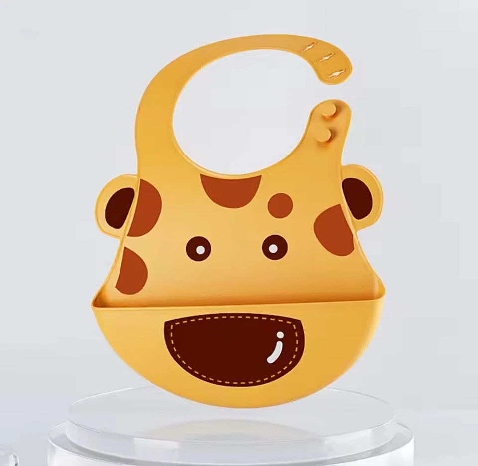 Wasserdichte Silikon Lätzchen mit Auffangschale Design für Mädchen&Junge BPAfrei - Bild 2 von 4
