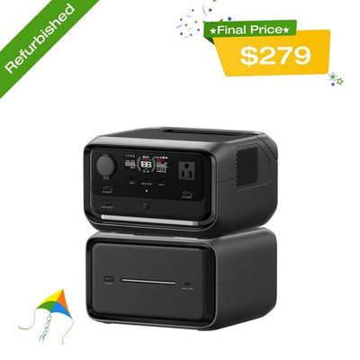 #ad EcoFlow 858Wh River 3 Plus Portable Power Station with EB600 Extra Battery $372.00