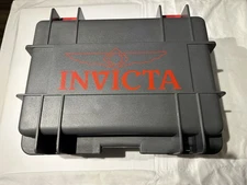 INVICTA LARGE Wristwatch CRATE Protect Plastic Storage Grey / Red 15 x12 x6 in