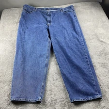 Levi's 560 Comfort Fit Jeans Men 50x30 Blue Medium Wash Baggy Y2K