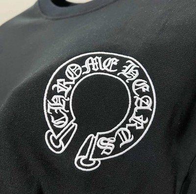Chrome Hearts Black Cotton Long Sleeve Graphic Crew Neck Jersey T-Shirt Men