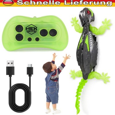 USB Gecko mit LED Augen & grünem Schwanz - Fernbedienung, ideales Kindergeschenk