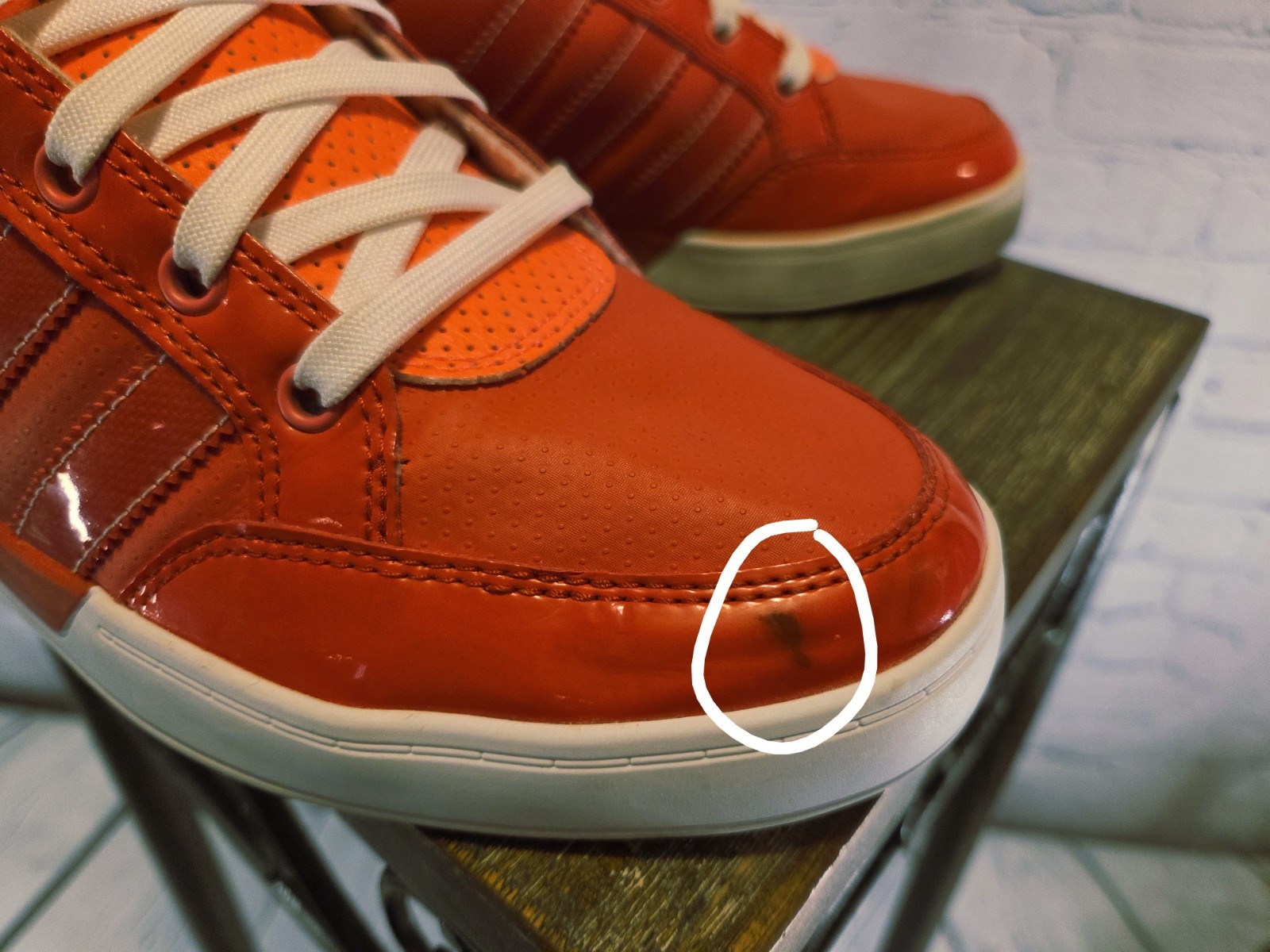 Adidas Hard Court High Top Red Pink Womens 8 thumbnail 10