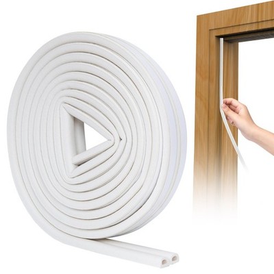 SUNMON D-Type Strip Door Weather Stripping Door Seal Self Adhesive Foam Sound...