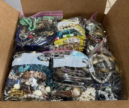 18lbs+ Lot of Vintage to Now WEARABLE Mixed Costume Jewelry Box Bulk Resale #3!