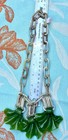 Vintage Lucite Acrylic Leaf Necklace Green Pendant Statement Necklace — photo 7