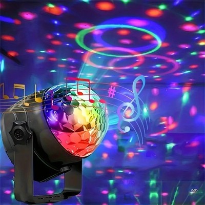 Disco Party Lights Strobe LED DJ Ball Sound Activated Bulb Dance Lamp Decoration