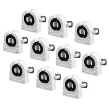 10 Pcs T8 Fluorescent Light Holder for Light Lamp Socket G13 Base AC 500V 2A