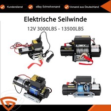 Produktbild - Elektrische Seilwinde 12V 3000LBS - 13500LBS Motorwinde Seilzug Winde Funk ATV