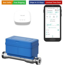 NSF Certified FlowSmart All-in-One Smart Water Meter & Auto Shutoff for &frac34;&Prime; Pi...