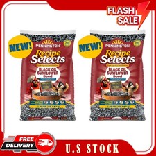 2 Bag Pennington Recipe Selects Black Oil Sunflower Seed Wild Bird Dry Feed,40lb