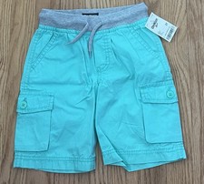 NWT Little Boys OshKosh Cargo Shorts - Mint Green - 3T Regular 26