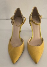 Damen High Heels Pumps Gelb Schlangenoptik, Größe 38