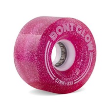 Bont Glow LED Light Up Quad Roller Skate Wheels 62x35mm 83A Pink 4-Pk