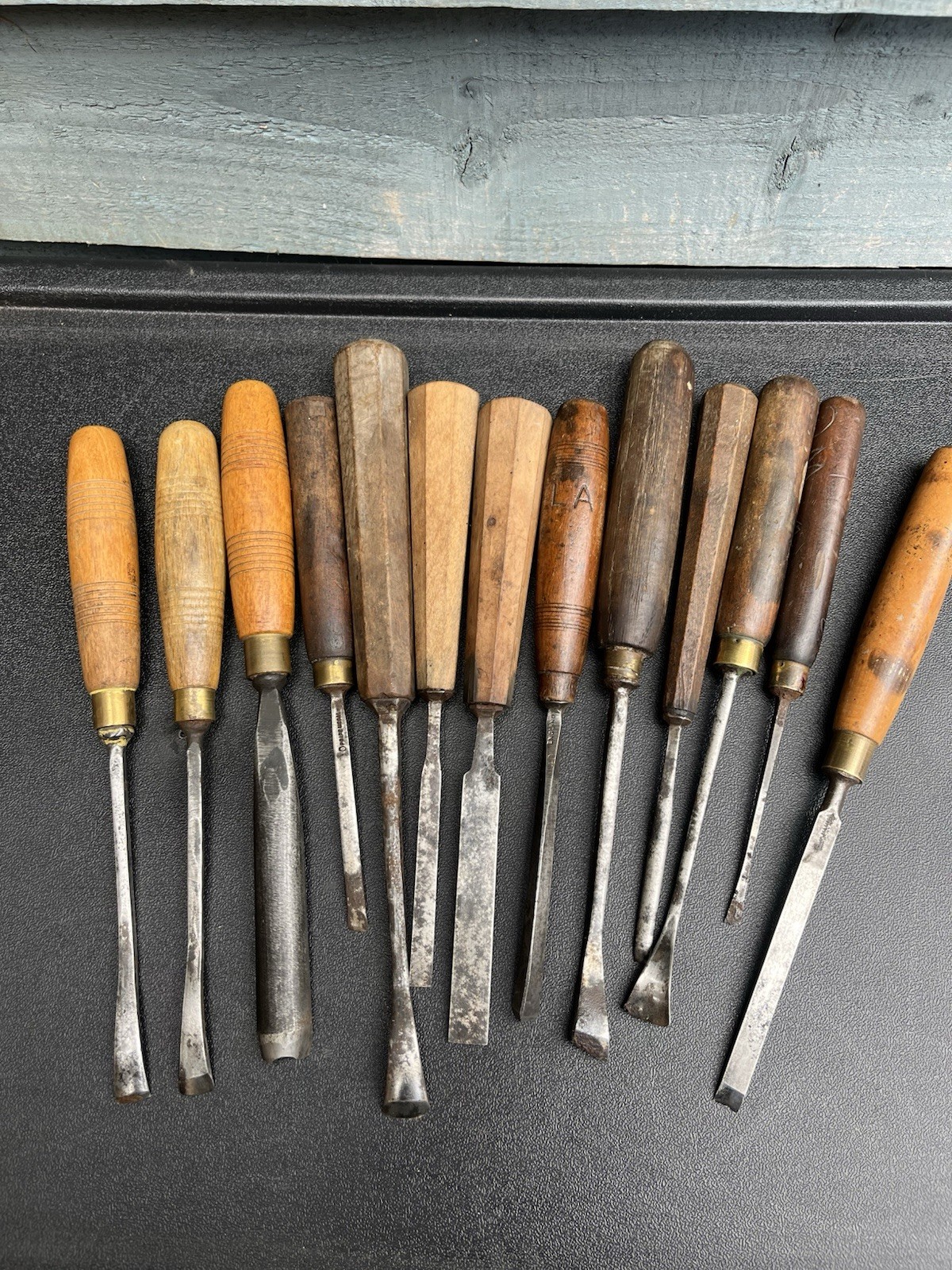 Job Lot 13 Wood Carving Chisels Gouges Spoon Henry Taylor Addis Etc Need Clean