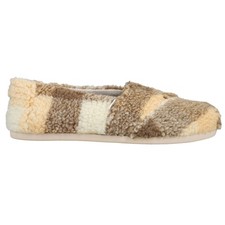 TOMS Alpargata Fuzzy Slip On Womens Beige Flats Casual 10017817T