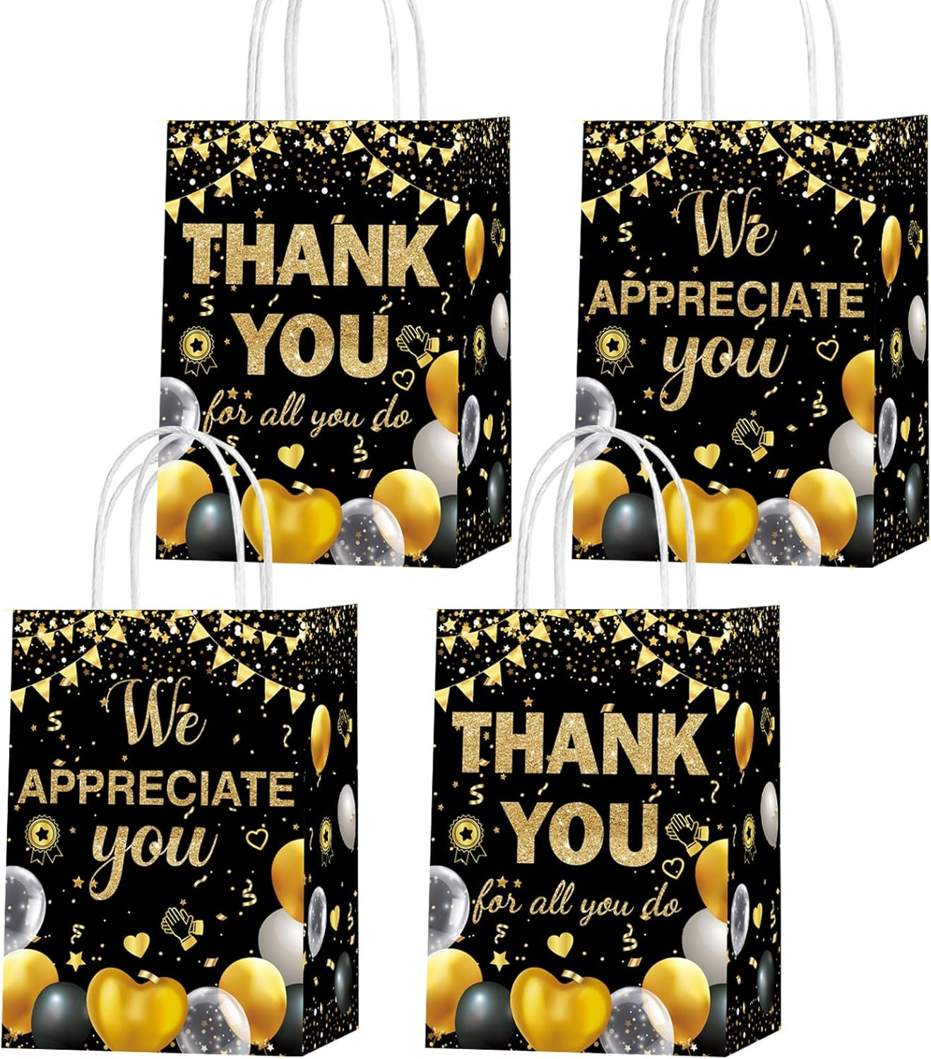 16 Pcs Employee Appreciation Gift Bags with Thank You Goodies for Staff