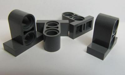 Lego 100 New Dark Bluish Gray Technic Pin Connector Plates with 2 Holes
