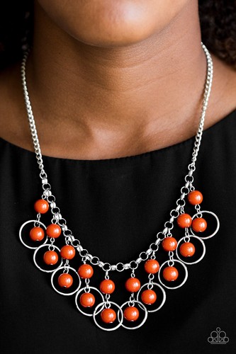 Paparazzi Really Rococo Necklace Orange 