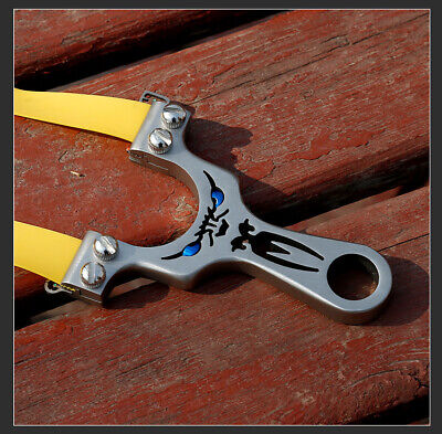 Archery Slingshot Hunting Catapult Slingbow Flat Rubber Band Sling Shot Shooting