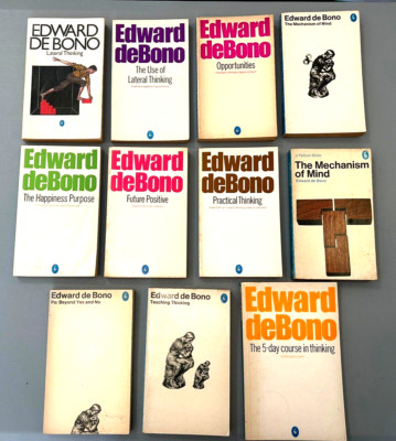 HUGE de Bono lot! 11 Books on Thinking by Edward DeBono 1976-1982 - ALL Pelican