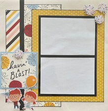 Disney 12x12 Premade Scrapbook Page-Having a Blast