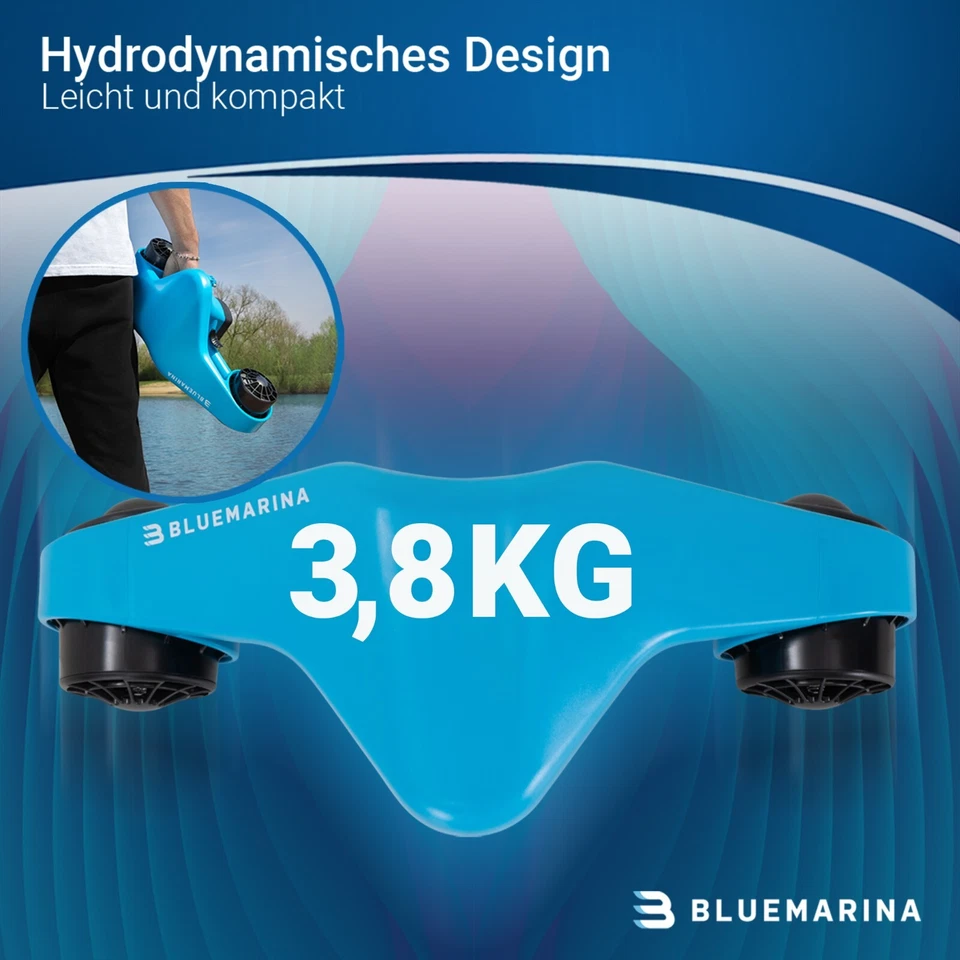 Bluemarina Tauchscooter Unterwasserscooter Aqua Seascooter Unterwasser Tauchjet - Bild 4 von 4