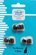 DEKONI AUDIO Bulletz – THE MERCURY – 3 pack - 4.9mm - Small Size - Black