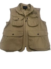 Banana Republic Vtg Safari Travel Photographer Vest Military Fishing M Medium