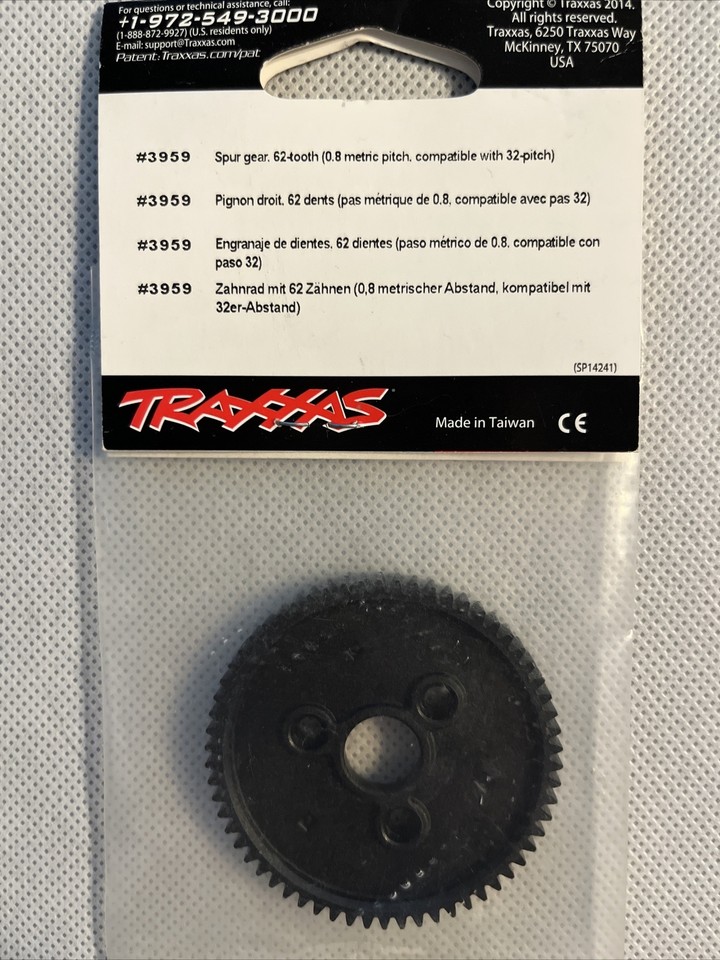 Traxxas 4911 Spornrad, 62 Zähne – 0,8 Metrische Teilung, Kompatibel Mit 32 Teilungen