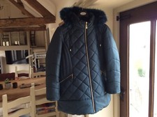 Intl D.e.t.a.i.l.s Quilted Jacket With Cosy Fur Trimmed Hood - Size 2xl