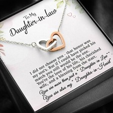 To My Daughter-In-Law Necklace, Gift For Daughter In Law, Daughter In Law Gift