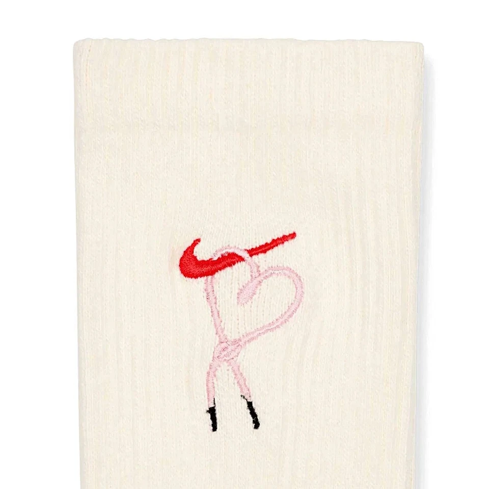 Calcetines acolchados para mujer Nike vela/rosa/rojo Everyday Plus (1p) (HJ9381-133) Foto 4 de 4