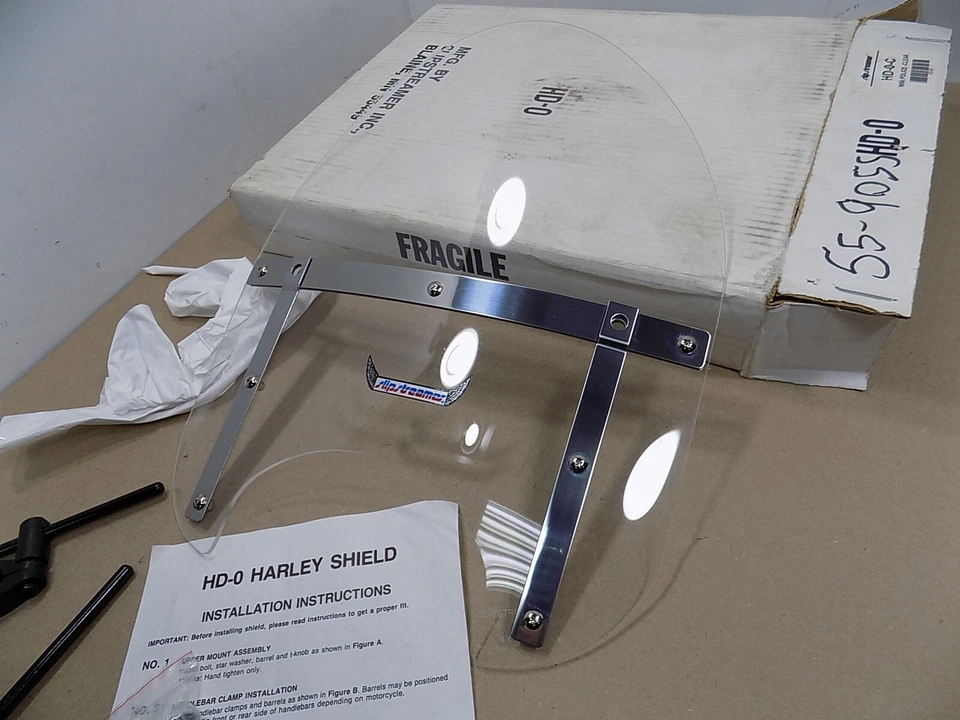 NUEVO KIT DE PARABRISAS TRANSPARENTE MINI POLICÍA SLIP STREAMER / HD-0-C / HARLEY Foto 2 de 4