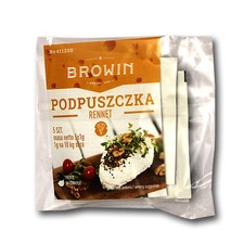  5x1g  Cheese rennet for home cheese making (1200) , 1g=10l of milk 