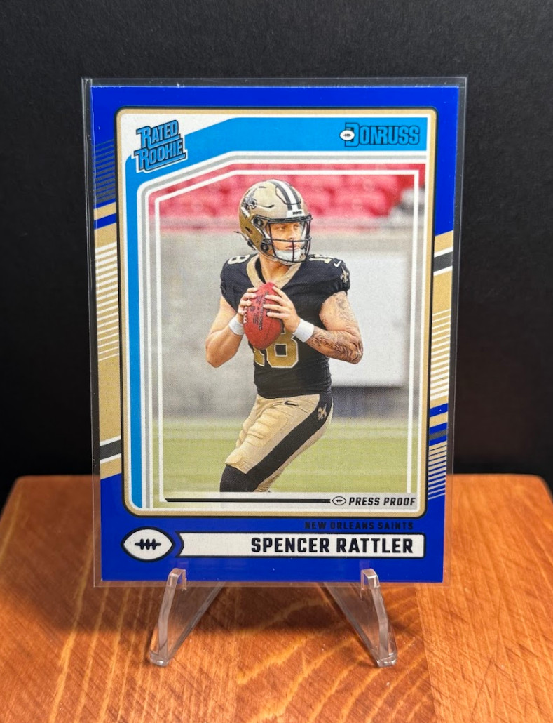 2024 Panini Donruss - Rated Rookie Spencer Rattler #359 (RC) Blue Press Proof