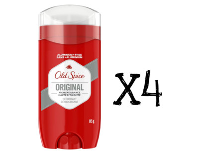 Old Spice High Endurance Deodorant for Men x4 Aluminum Free Original Scent