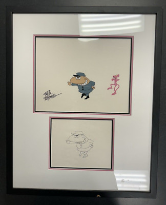 Friz Freleng Signed Animation Art Pink Panther Framed