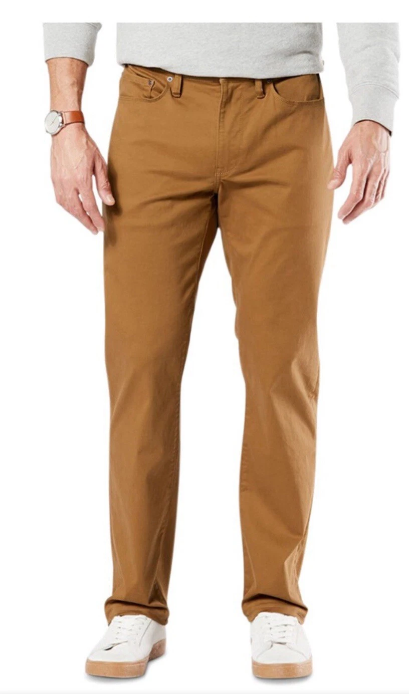 Pantalon homme Dockers Jean Cut Supreme Flex coupe droite en gingembre foncé taille 32/30