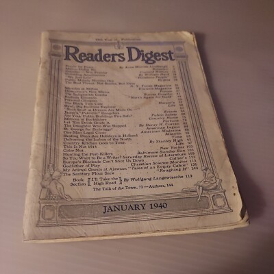 1940 January, Reader's Digest Magazine, Articles Of Lasting Interest 