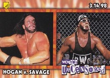 Macho Man Randy Savage Hulk Hogan 1999 Topps WCW/nWo Nitro Stickers Card S3 WWE