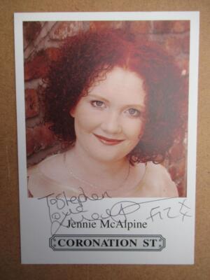 Jennie McAlpine original handsigniertes Autogramm Coronation Street