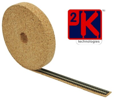 2K Kork Gleisunterlage Spur 'N' 25mm x 10m x 2mm Rolle für Peco Gaugemaster T48P
