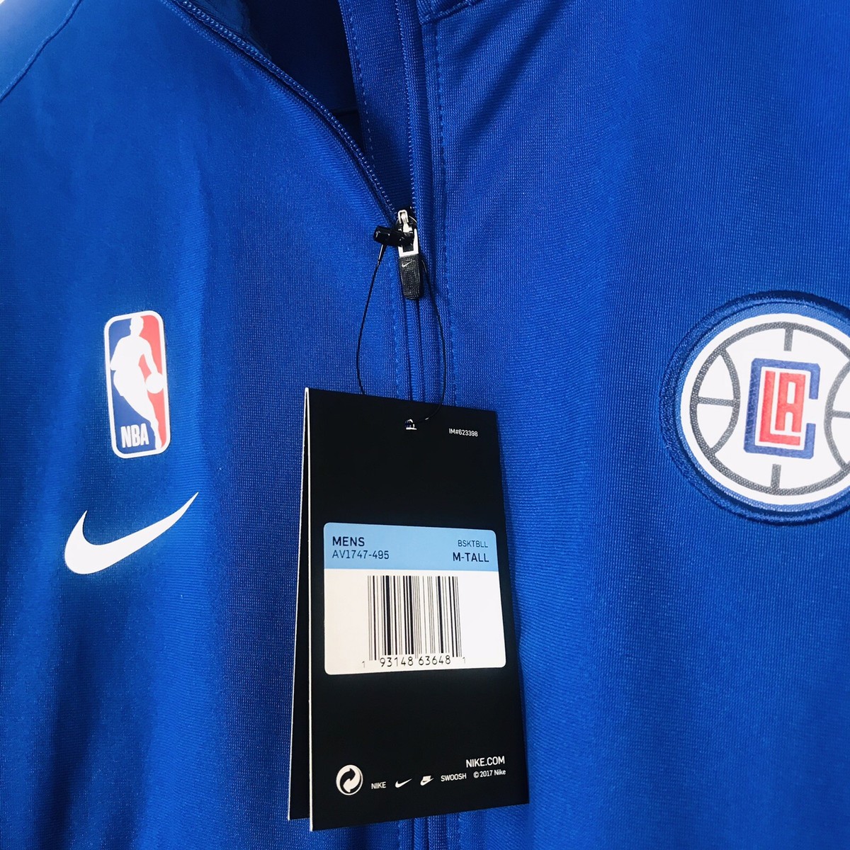 Nike Los Angeles Clippers Men's s Sz M-T 1/2 Zip Pullover Blue