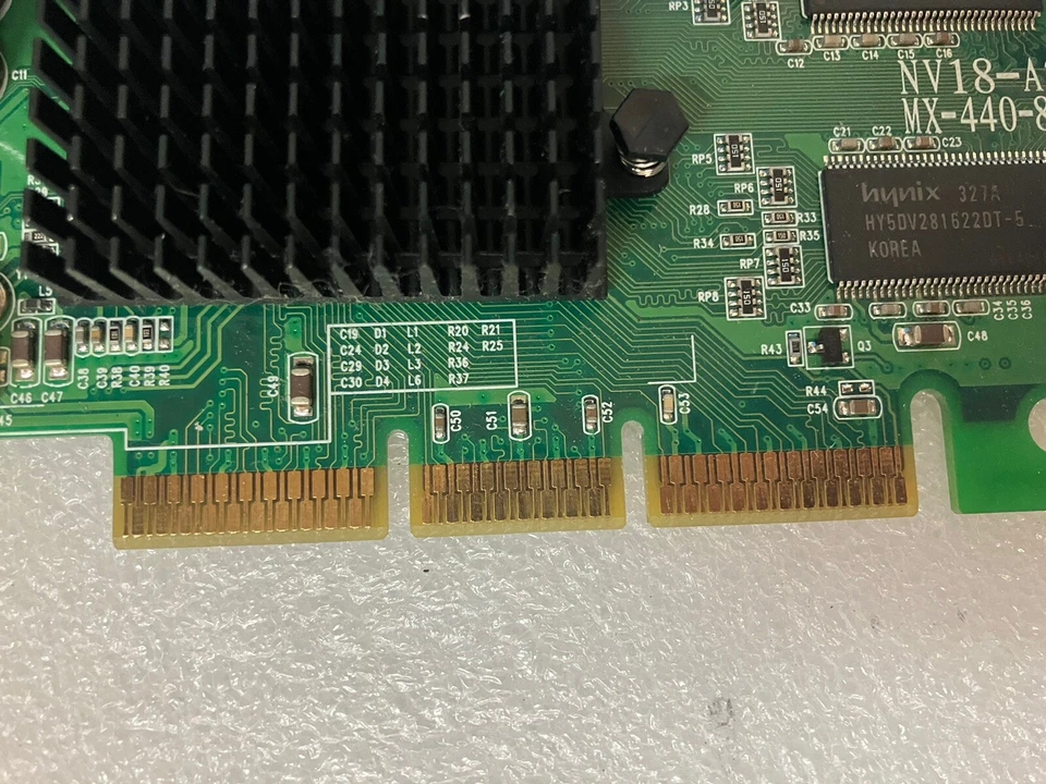 Vintage EVGA Geforce4 NV18-A2 64MB 8X DDR1 AGP Graphics Video Card MX-440-8X ~ - Image 2 of 4