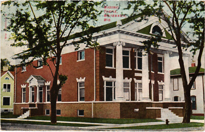 PC FREEMASONRY, MASONIC TEMPLE, WHITEWATER, WI, Vintage Postcard (b56540)