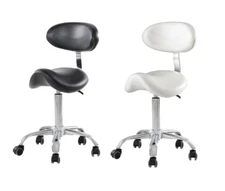 Hydraulic Saddle Seat Salon Stool Rolling Salon Medical Spa Chair Adjustable